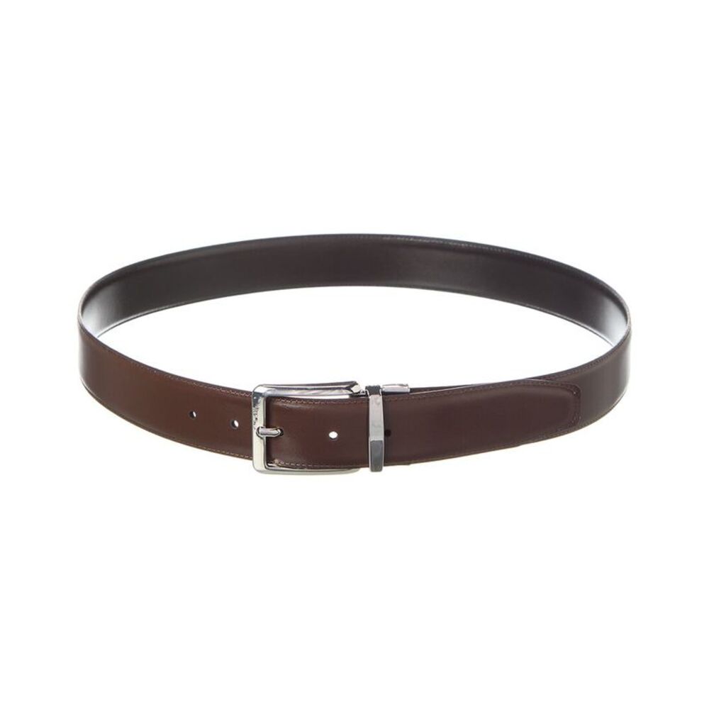 Bruno Magli Luca Reversible Leather Belt, Black